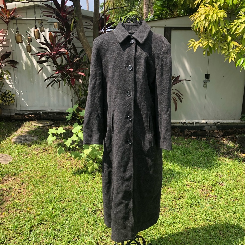Cashmere Blend Liz Claiborne Herringbone Coat